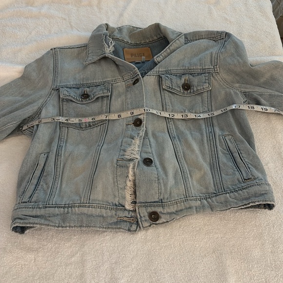 PAIGE distressed frayed adorable cropped jean jacket from Bloomingdale’s - Picture 15 of 15
